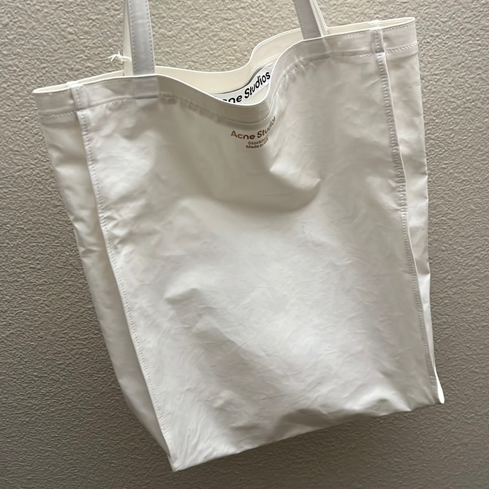 Acne studios white tote bag